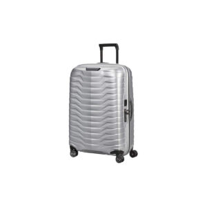 Proxis 4-Doppelrollen-Trolley Hartschale 69 cm Silber Polypropylen