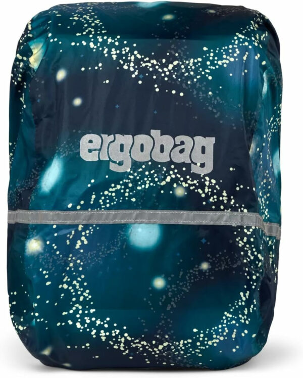 Regencape mit Reflektoren und Gummizug Weltraum Dunkelblau