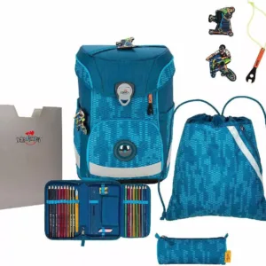 Schulranzen Set ErgoFlex Easy 5tlg. Trendsport Blau