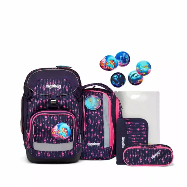 Schulranzen Set Pack 5tlg. Bärmuda Viereck Lila