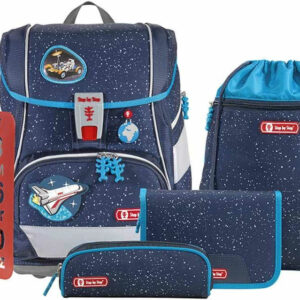 Schulrucksack 2IN1 Plus Set 6tlg. Sky Rocket Rico Dunkelblau