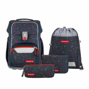 Schulrucksack Basis Set 4tlg. Anthrazit Triangels Grau