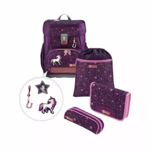 Schulrucksack Cloud Set 5tlg. Dreamy Unicorn Dunkellila