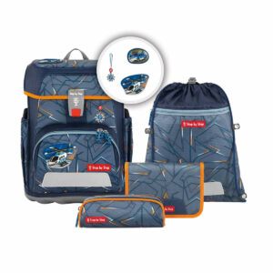 Schulrucksack Cloud Set 5tlg. Helicopter Sam Grau