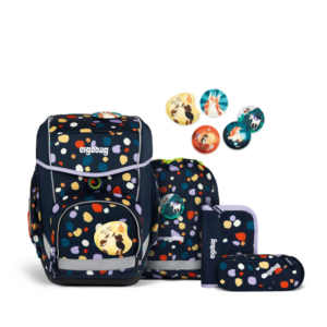 Schulrucksack Cubo Set 6tlg. Bärnsteinhöhle Dunkelblau