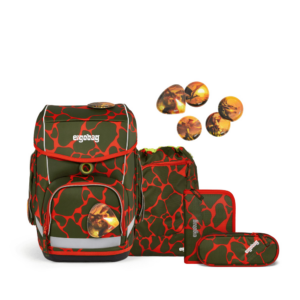 Schulrucksack Cubo Set 6tlg. Feuerspeibär Orange