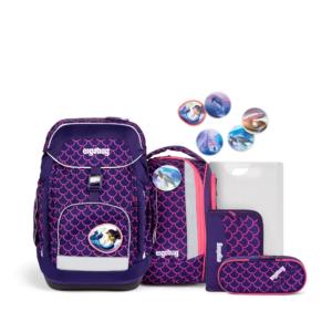 Schulrucksack Maxi Set 6tlg. Perlentauchbär Lila