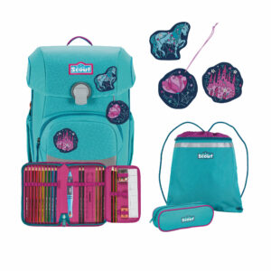 Schulrucksack Neo Set 5tlg. Dreamworld Türkis