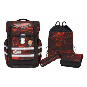 Schulrucksack Set Ergo Complete 4tlg. Drache Schwarz