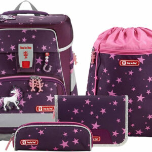 Schulrucksack Space Set 5tlg. Unicorn Nuala Beere