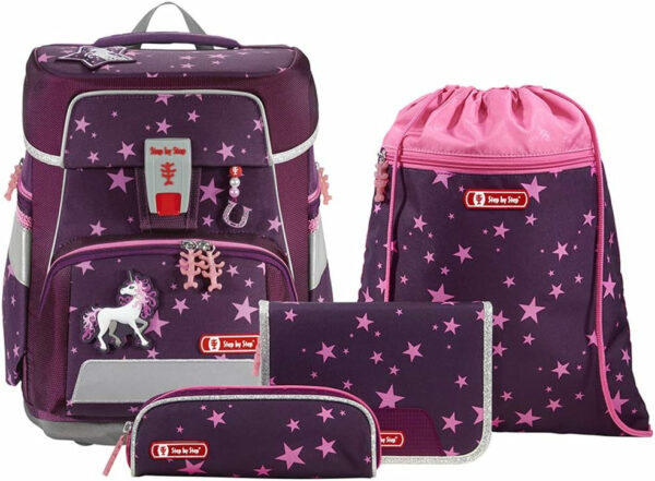 Schulrucksack Space Set 5tlg. Unicorn Nuala Beere