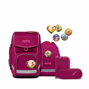 Schulrucksasck Set Cubo 5tlg. Waldzaubär Beere