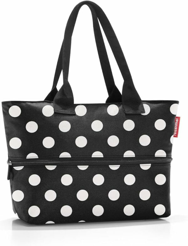 Shopper  Dots White Schwarz