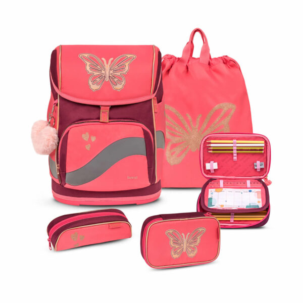 Smarty Plus Coral Schoolbag set 5pcs.