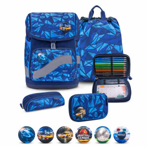 Smarty Plus Glacier Blue Schoolbag set 5pcs.