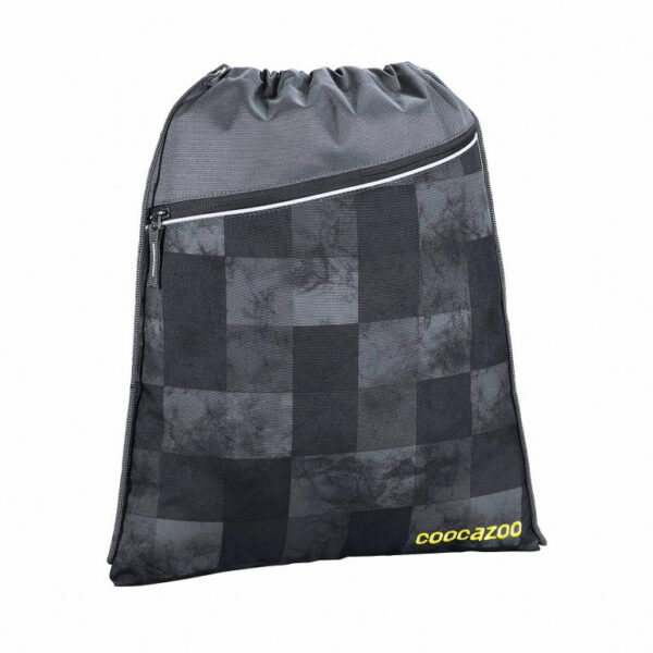 Sportbeutel 10 Liter Marmor Check Schwarz