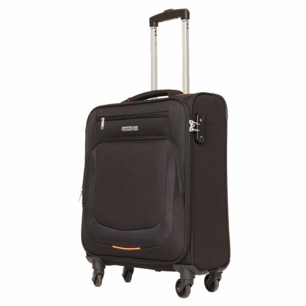 TROLLEY CABINA AMERICAN TOURISTER SUMMER SESSION BLACK/ORANGE 55-20 SPINNER