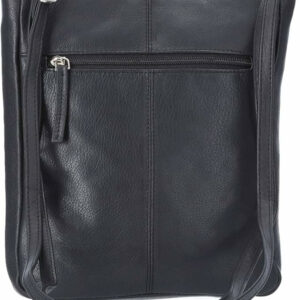 The Skandinavian Brand Damen Leder Umhängetasche Schultertasche Tasche schwarz