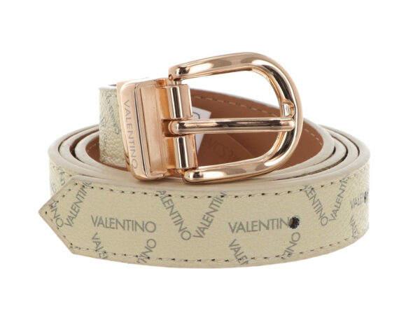 VALENTINO Liuto Logo Belt W120 Ecru / Multi / Oro - kürzbar