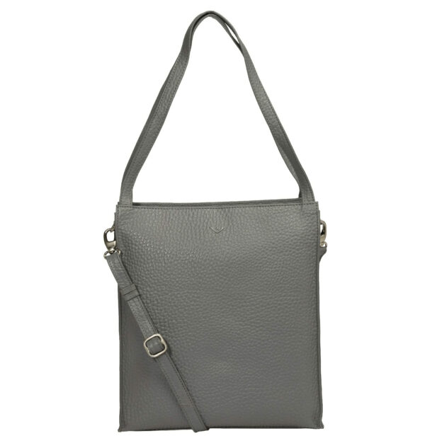 VOI Schultertasche Jenna Hirsch Rindsleder Damen: Farbe: Steel