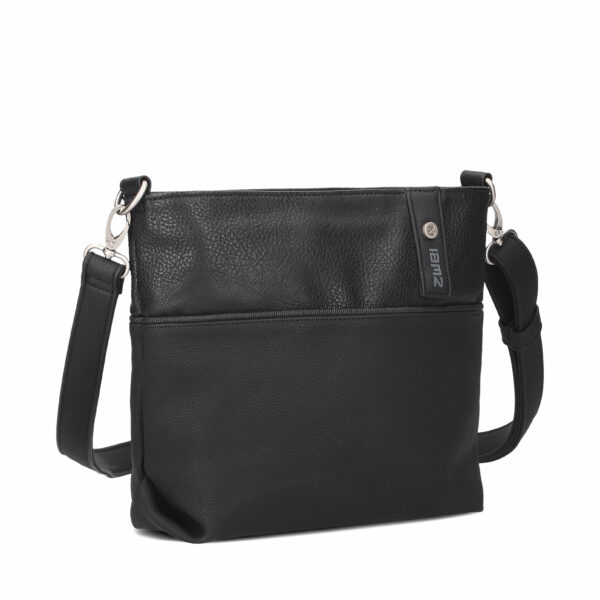 Zwei Jana J8 Schultertasche 27 cm nubuk-black